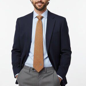 Vintage Emanuel Ungaro Silk Tie Brown Gold Geometric Pattern 100% Made in Italy